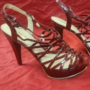 Marc Fisher Red Sandal Platform Heels 8.5